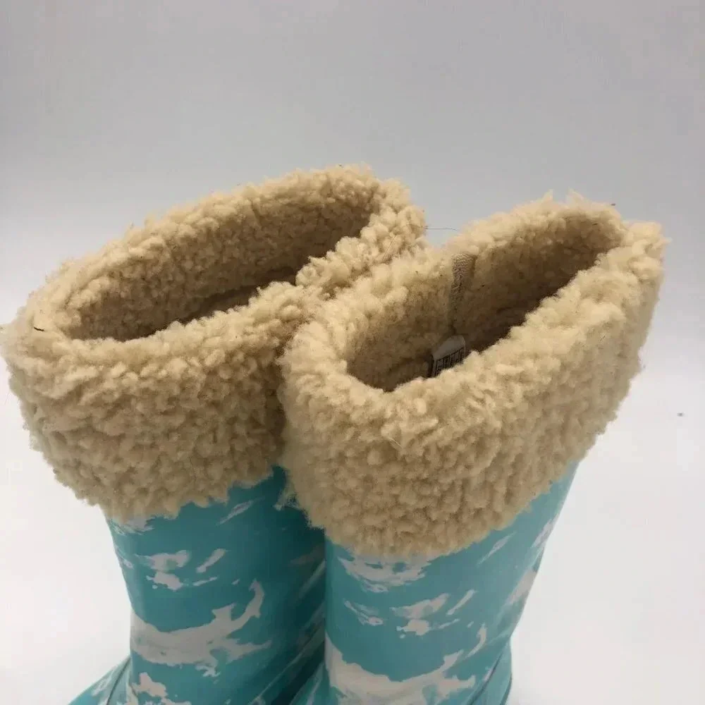 Size 3 Blue White UGG Rain Boots